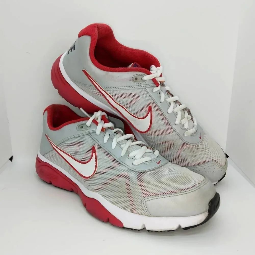 Nike Dual Fusion TRIII Men's Pre-owned Gray/Red Running Sneakers - sz. 11